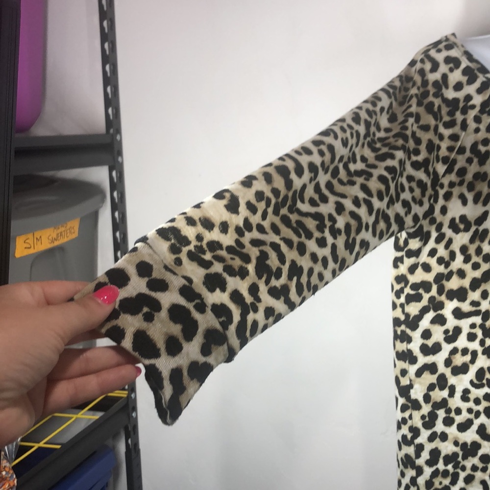 Express Leopard Print Sweater Size Large - image 4